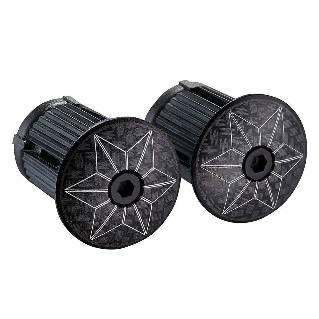 Star Plugz Bar Plugs Anodized Carbon Black - Bicycle Warehouse
