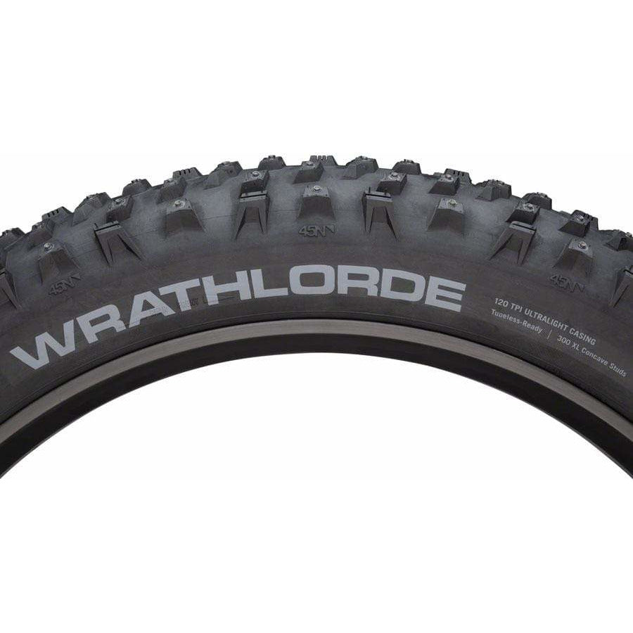 45NRTH 45NRTH Wrathlorde Tire - 26 x 4.2", Tubeless, Folding, 120tpi, 300 XL Concave Carbide Aluminum Studs