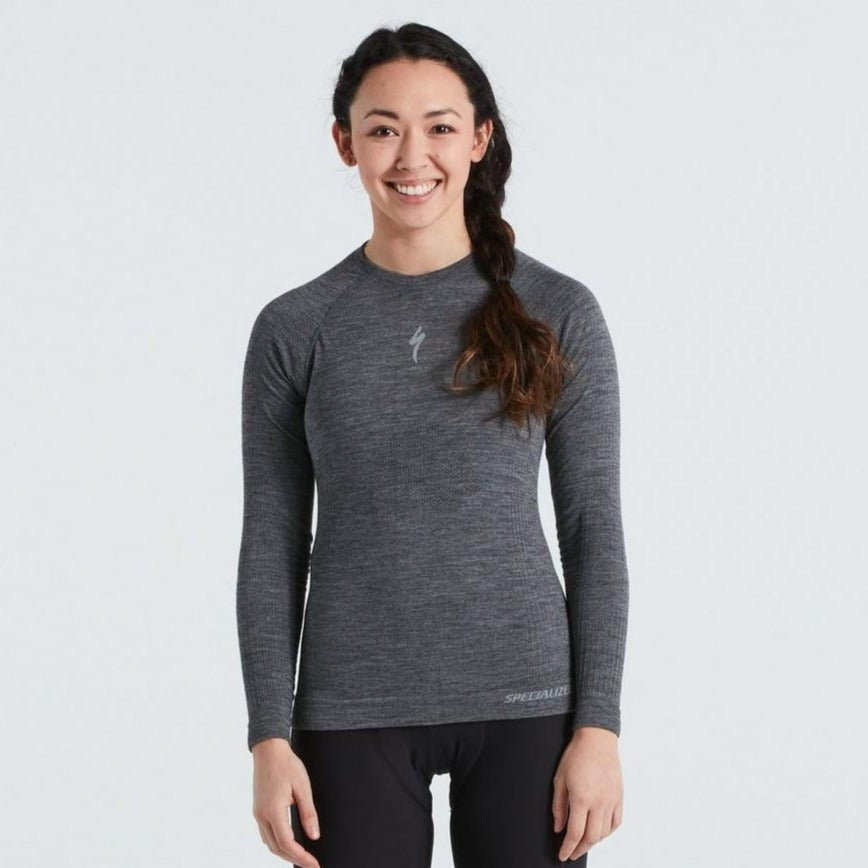 Specialized Women's Merino Seamless Long Sleeve Base Layer - Baselayers - Bicycle Warehouse