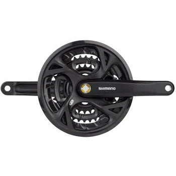 Shimano Acera FC-M371-L Bicycle Crankset - 175mm, 9-Speed, 48/36/26t, Riveted, Square Taper JIS Spindle Interface - Cranksets - Bicycle Warehouse