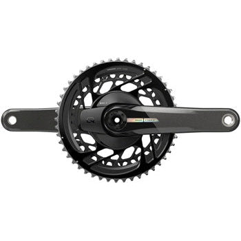 SRAM Force AXS Power Meter Bicycle Crankset - 165mm, 2x 12-Speed, 48/35t, Direct Mount, DUB Spindle Interface, Iridescent Gray, D2 - Cranksets - Bicycle Warehouse