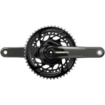 SRAM Force Bicycle Crankset - 165mm, 2x 12-Speed, 48/35t, Direct Mount, DUB Spindle Interface, Iridescent Gray, D2 - Cranksets - Bicycle Warehouse