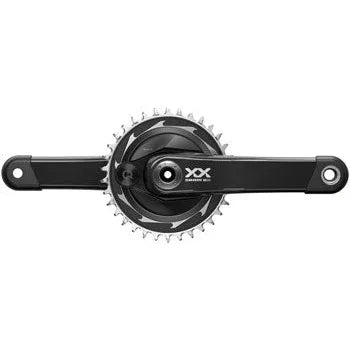 SRAM XX SL Eagle T-Type AXS Power Meter Bicycle Crankset - 170mm, 12-Speed, 34t Chainring, DM Thread Mount, DUB Spindle Interface - Cranksets - Bicycle Warehouse