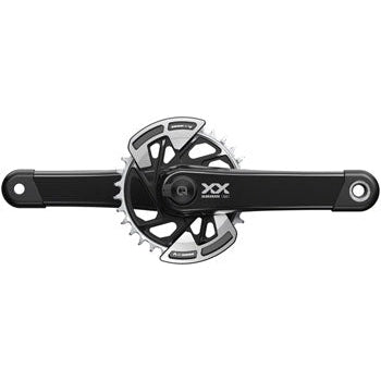 SRAM XX Eagle T-Type AXS Power Meter Wide Bicycle Crankset - 170mm, 12-Spd, 32t Chainring, Direct Mount, 2-Guards, PM DUB Spindle, Blac - Cranksets - Bicycle Warehouse