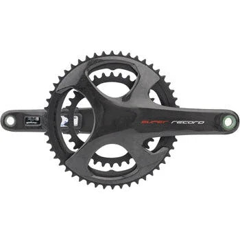 Campagnolo Super Record Bicycle Crankset with Stages Power Meter - 170mm, 12-Speed, 50/34t, 112/146 Asymmetric BCD, Ul-Tq Interface, Carbon - Cranksets - Bicycle Warehouse