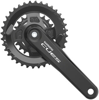 Shimano CUES FC-U4010-2B Bicycle Crankset - 175mm, 9/10/11-Speed, 36/22t, Riveted, Square Taper JIS Spindle Interface, CL 3mm Outboard - Cranksets - Bicycle Warehouse