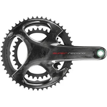Campagnolo Super Record Bicycle Crankset - 175mm, 12-Speed, 50/34t, 112/146 Asymmetric BCD, Campagnolo Ultra-Torque Spindle Interface, Carbon - Cranksets - Bicycle Warehouse
