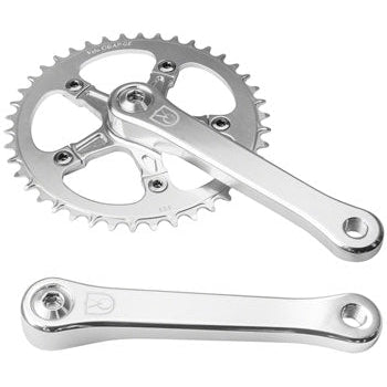 Velo Orange 1-Speed Bicycle Crankset - 175mm, 42t, Square Taper JIS Spindle Interface, Polished Aluminum - Cranksets - Bicycle Warehouse