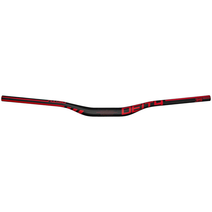 Deity Components Speedway 35mm MTB Handlebar - Carbon, 30mm Rise, 810mm Width, 35mm Clamp, Red - Handlebars - Bicycle Warehouse