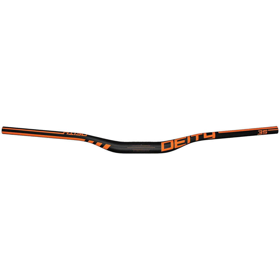 Deity Components Speedway 35mm Carbon MTB Handlebar - 30mm Rise, 810mm Width, 35mm Clamp, Orange - Handlebars - Bicycle Warehouse