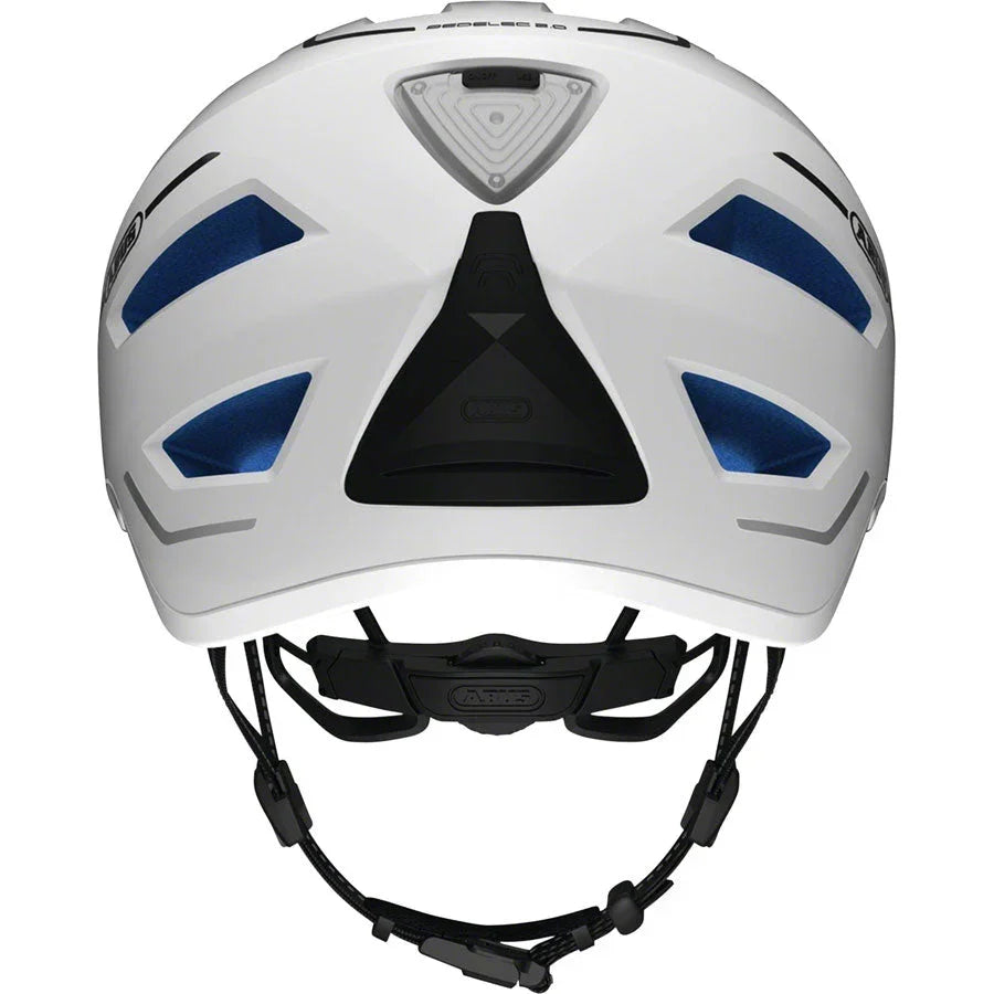 Abus Pedelec 2.0 Road Bike Helmet - White/Blue - Helmets - Bicycle Warehouse