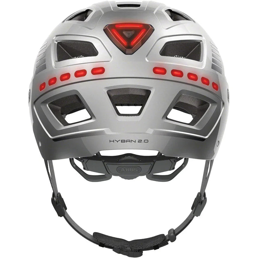 ABUS Hyban 2.0 LED Helmet (Signal Silver)