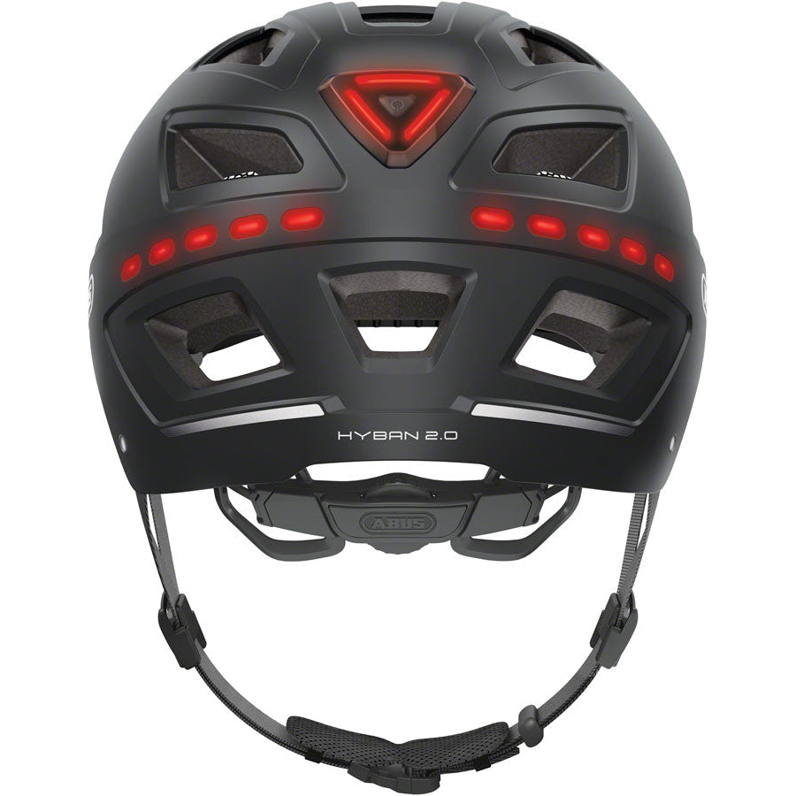 Abus Hyban 2.0 LED Road Bike Helmet - Black - Helmets - Bicycle Warehouse