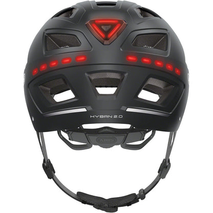 Abus Hyban 2.0 LED Road Bike Helmet - Black - Helmets - Bicycle Warehouse