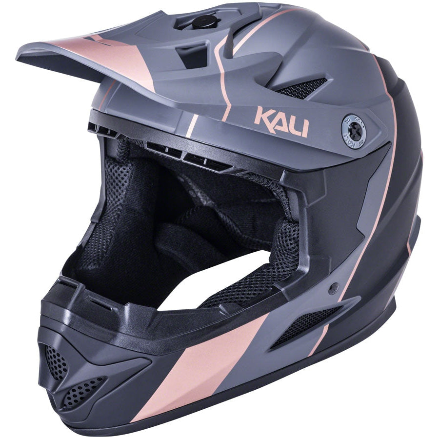 Kali Protectives Zoka Stripe Full-Face Mountain Bike Helmet - Matte Black - Helmets - Bicycle Warehouse