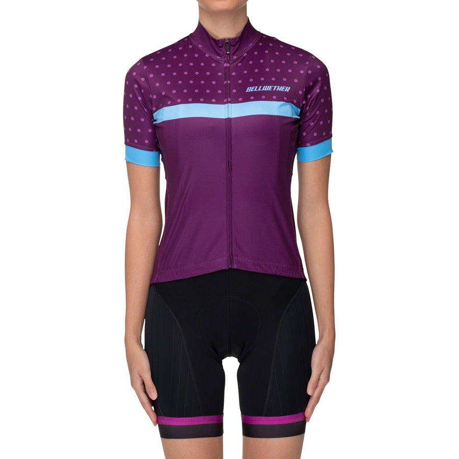 Bellwether Motion Women's Short Sleeve Road Bike Jersey - Violet - Jerseys - Bicycle Warehouse