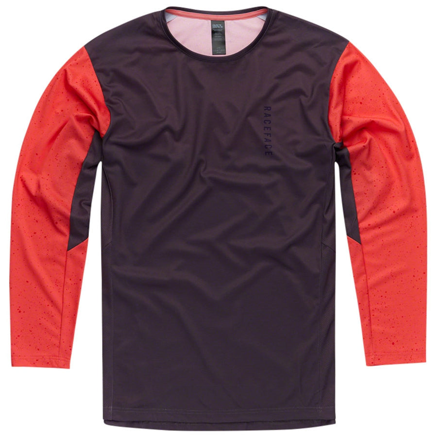 RaceFace Indy Men's Long Sleeve Mountain Bike Jersey - Red - Jerseys - Bicycle Warehouse