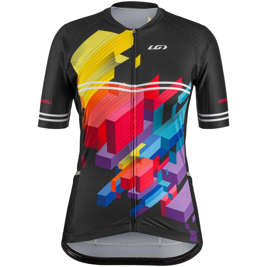 Garneau District 2 Women's Cycling Jersey - Black - Jerseys - Bicycle Warehouse