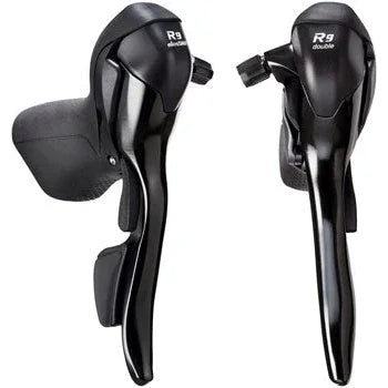 shimano R9 Drop Bar Brake/Shift Lever Set - 2 x 9-Speed, Shimano Compatible, Black - Shifters - Bicycle Warehouse