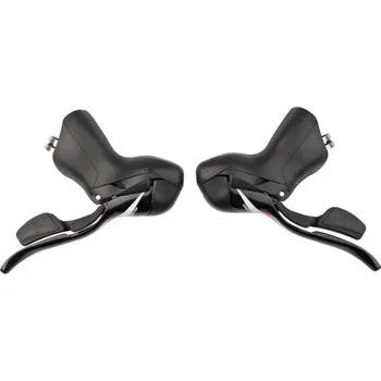 microSHIFT R10 Drop Bar Shift Lever Set - 2 x 10-Speed, Shimano Compatible, Black - Shifters - Bicycle Warehouse