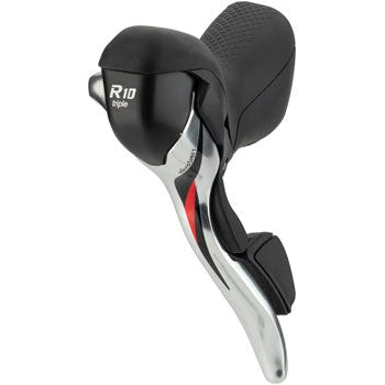 microSHIFT R10 Left Drop Bar Shift Lever, Triple, Shimano Compatible, Silver - Shifters - Bicycle Warehouse