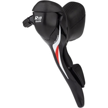 microSHIFT R10 Left Drop Bar Shift Lever - Double, Shimano Compatible, Black - Shifters - Bicycle Warehouse