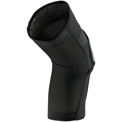 100% RIDECAMP Mountain Bike Knee Guards - Black/Gray - Protective - Bicycle Warehouse