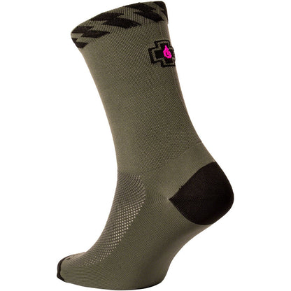 Muc-Off Tech Rider Men's Mountain Bike Socks - Green - Socks - Bicycle Warehouse