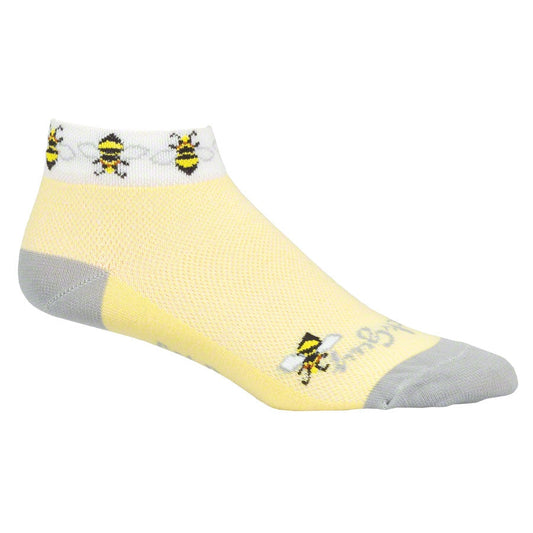 SockGuy Classic Bees Women's Bike Socks - Yellow - Socks - Bicycle Warehouse