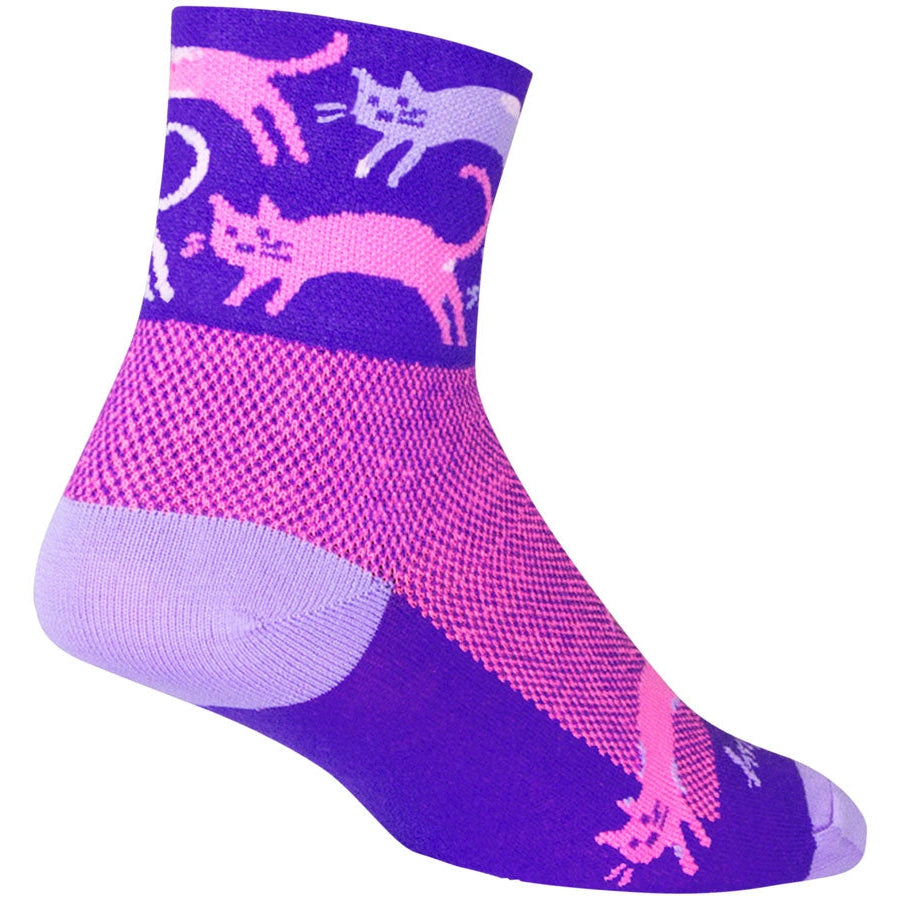 SockGuy Classic Mixtape Bike Socks - Purple - Socks - Bicycle Warehouse