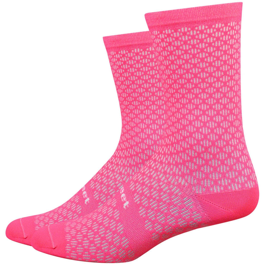 DeFeet Evo Mont Ventoux Bike Socks - Pink - Socks - Bicycle Warehouse