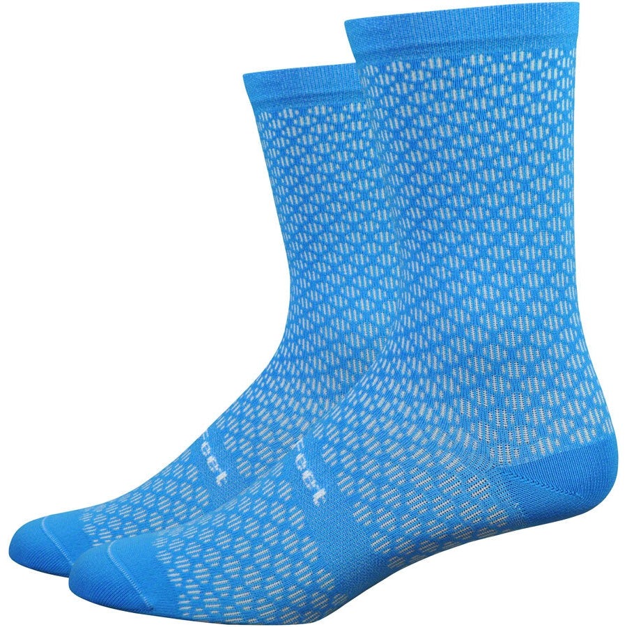 DeFeet Evo Mont Ventoux Bike Socks - Blue - Socks - Bicycle Warehouse