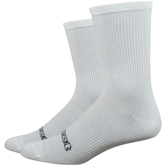 DeFeet Evo Classique Bike Socks - White - Socks - Bicycle Warehouse