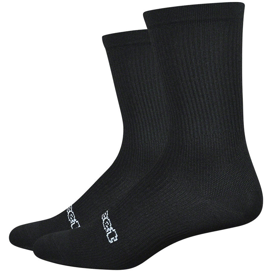 DeFeet Evo Classique Bike Socks - Black - Socks - Bicycle Warehouse