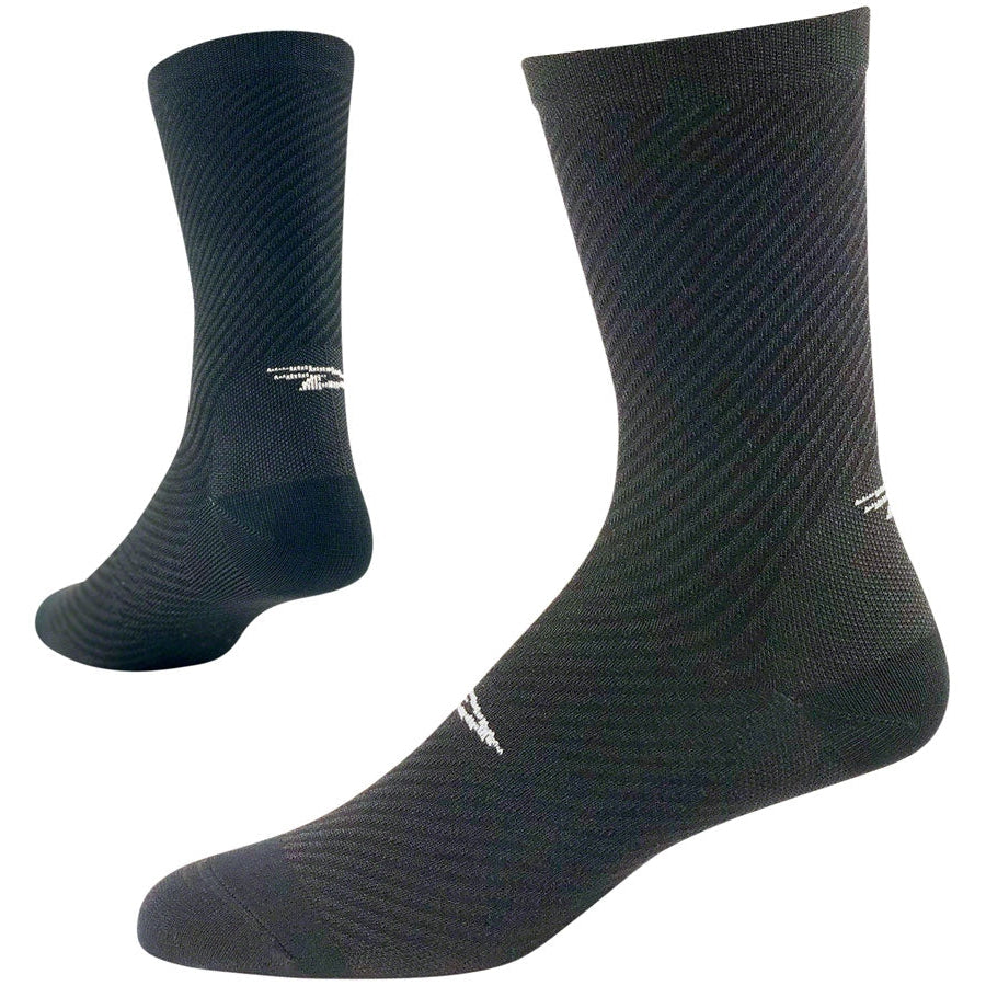 DeFeet Evo Carbon Bike Socks - Black - Socks - Bicycle Warehouse