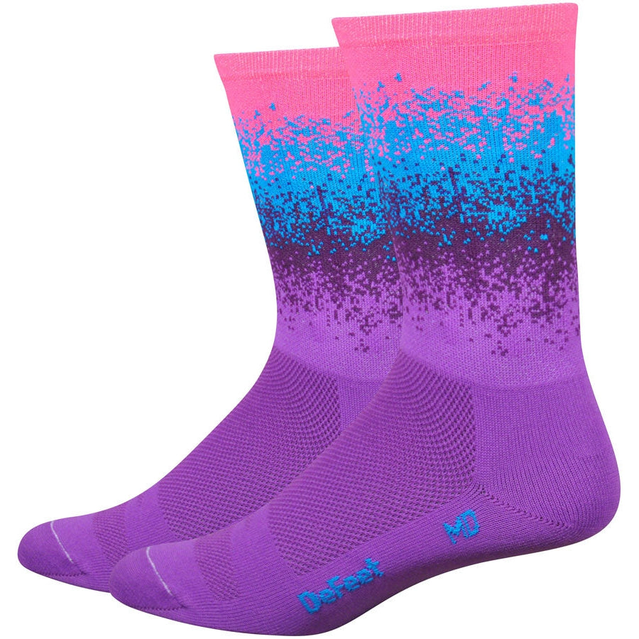 DeFeet Aireatro Barnstormer Women's Ombre Bike Socks - Purple - Socks - Bicycle Warehouse