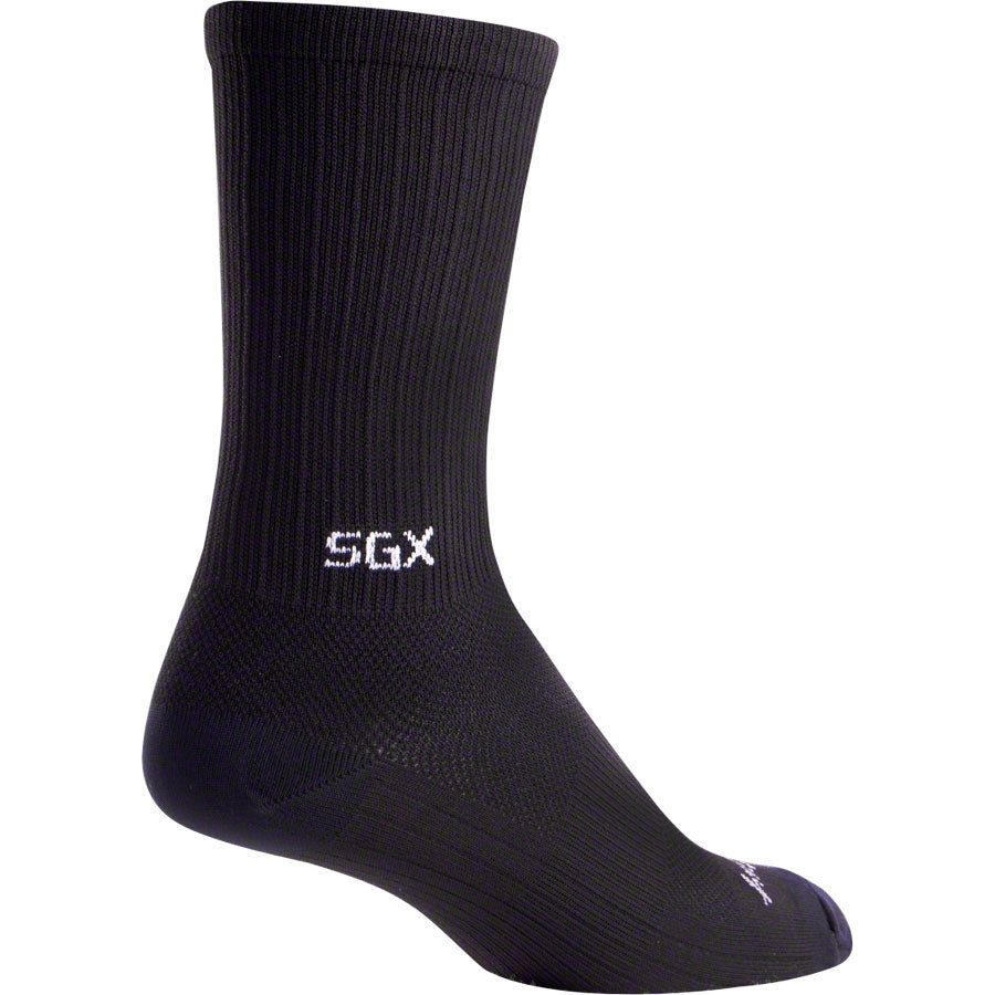 SockGuy SGX Black Bike Socks - Black - Socks - Bicycle Warehouse