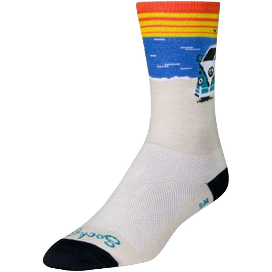 SockGuy Crew Daze Bike Socks - White - Socks - Bicycle Warehouse