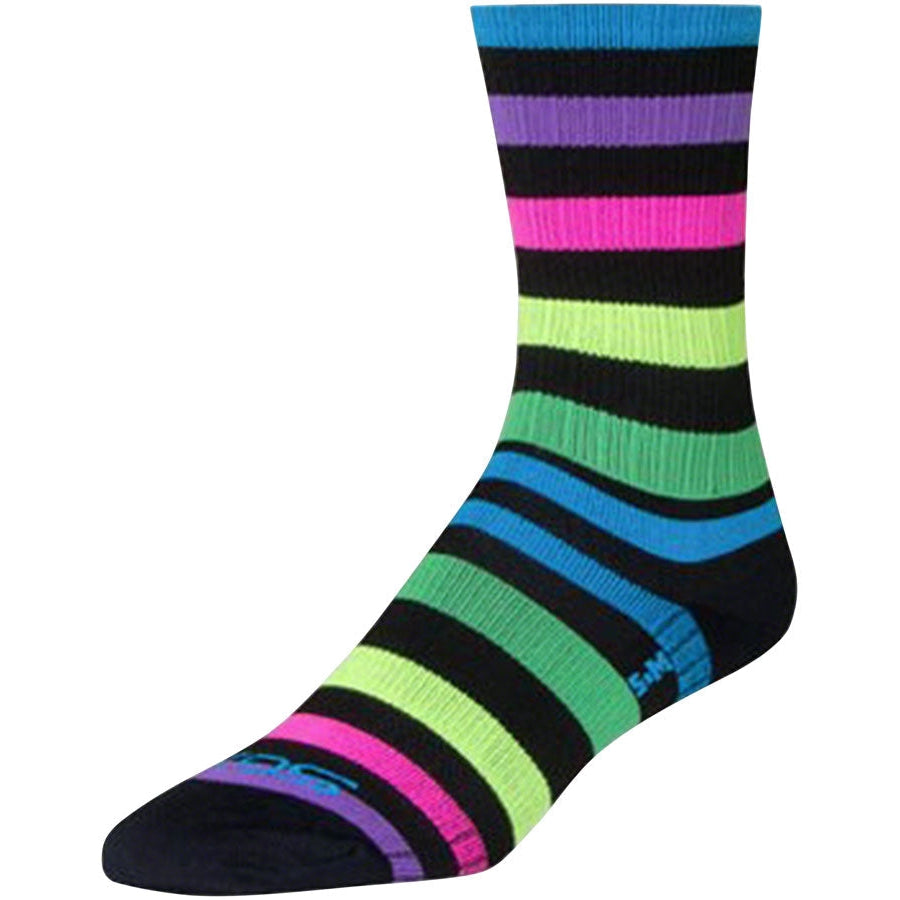 SockGuy SGX Night Bright Bike Socks - Multi-Color - Socks - Bicycle Warehouse