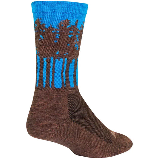 SockGuy Treeline Wool Bike Socks - Brown - Socks - Bicycle Warehouse