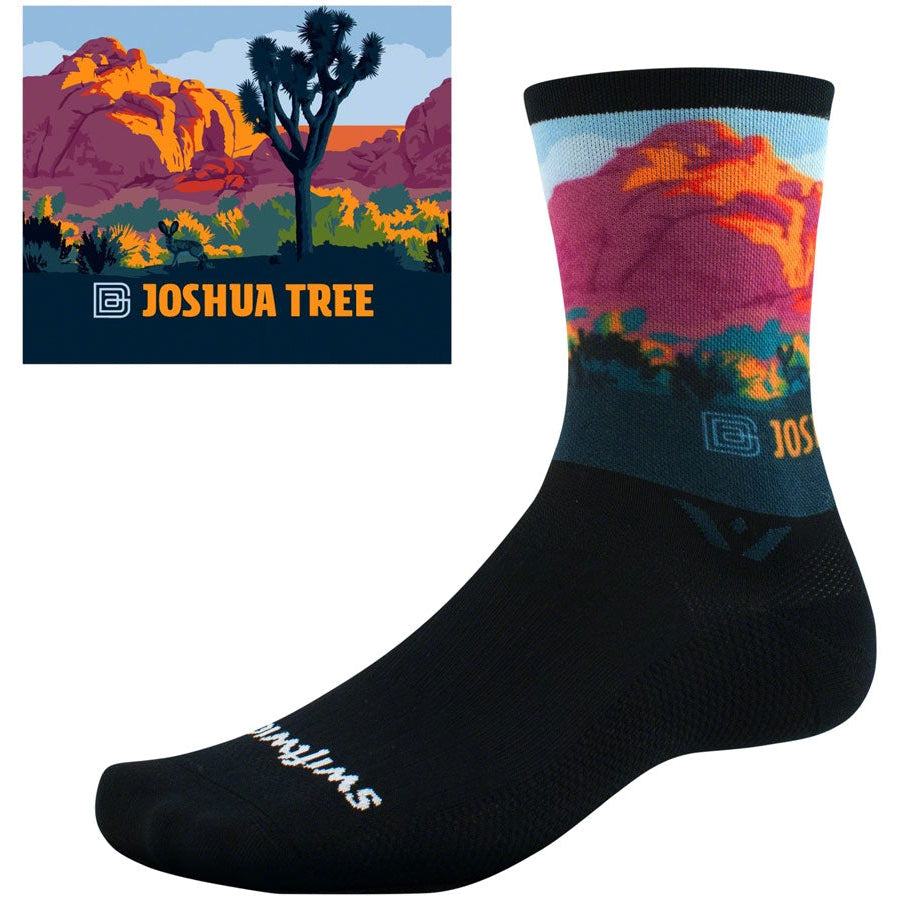 Swiftwick Vision Six Impression National Park Bike Socks - Joshua Tree - Socks - Bicycle Warehouse