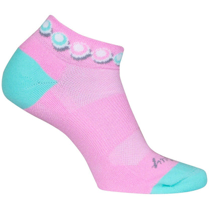 SockGuy Channel Air Pearls Classic Low Women's Bike Socks - Pink - Socks - Bicycle Warehouse
