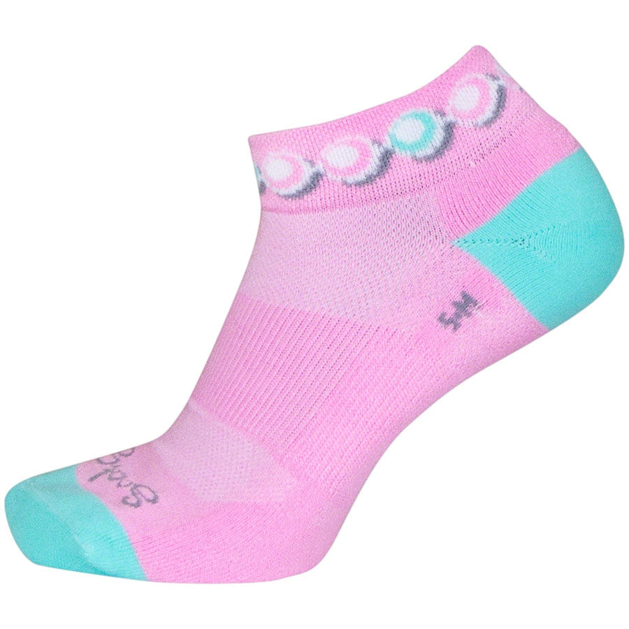 SockGuy Channel Air Pearls Classic Low Women's Bike Socks - Pink - Socks - Bicycle Warehouse