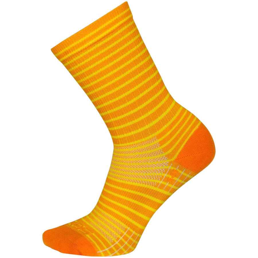 SockGuy Gold Stripes SGX Bike Socks - Orange - Socks - Bicycle Warehouse
