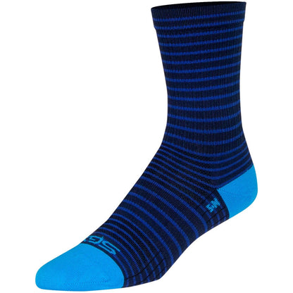 SockGuy Navy Stripes SGX Bike Socks - Blue - Socks - Bicycle Warehouse