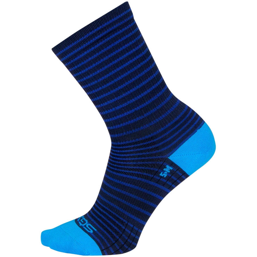 SockGuy Navy Stripes SGX Bike Socks - Blue - Socks - Bicycle Warehouse