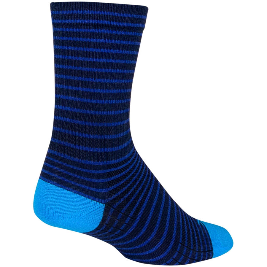 SockGuy Navy Stripes SGX Bike Socks - Blue - Socks - Bicycle Warehouse