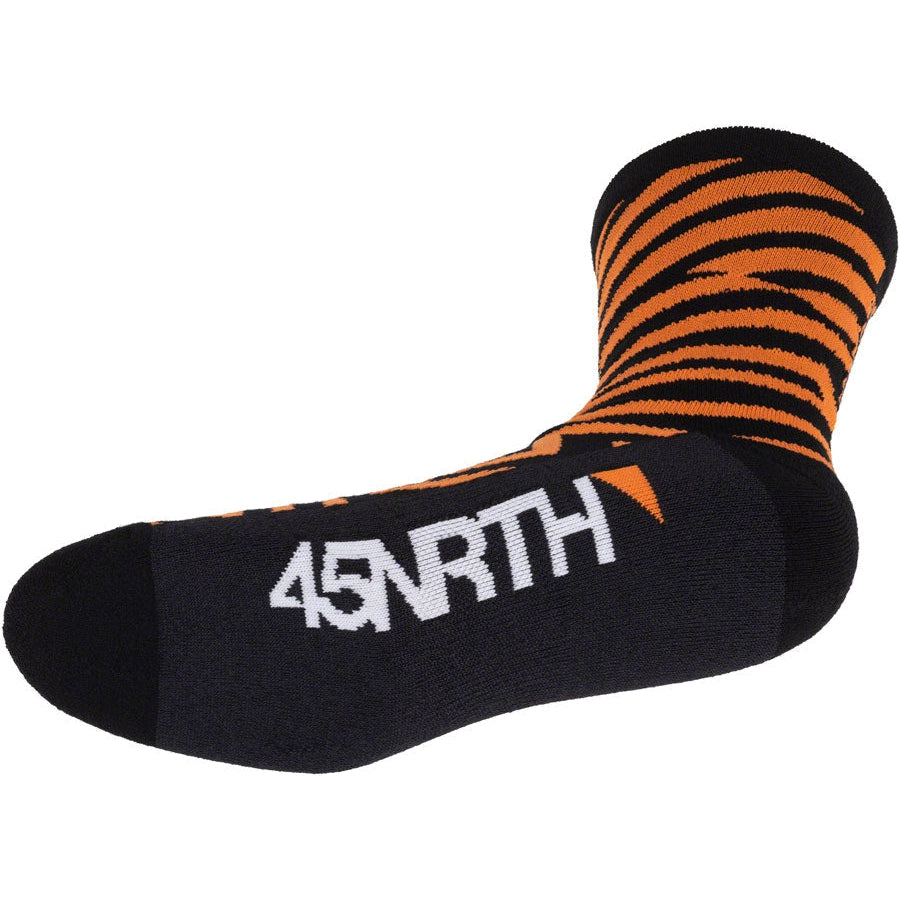 45NRTH Dazzle Midweight Wool Bike Socks - Orange - Socks - Bicycle Warehouse