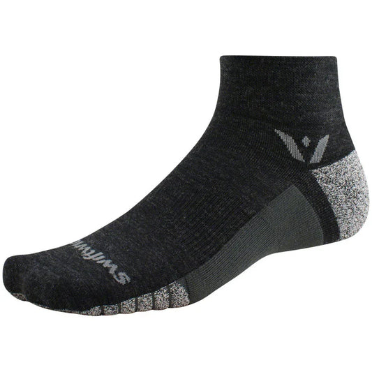 Swiftwick Flite XT Trail Two Bike Socks - Black - Socks - Bicycle Warehouse
