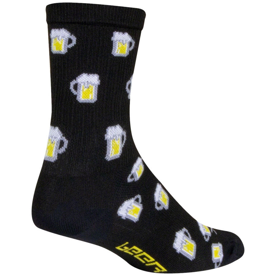 SockGuy SGX Pints Bike Socks - Black - Socks - Bicycle Warehouse